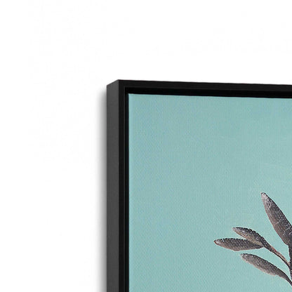 [Color:Satin Black], Picture of art in a Satin Black frame at an angle