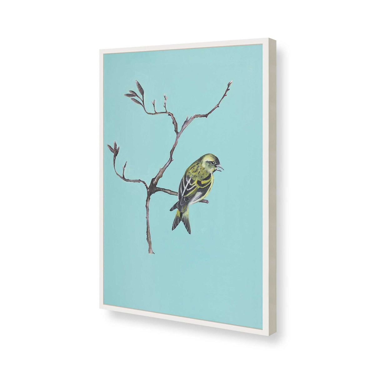 [Color:Opaque White], Picture of art in a Opaque White frame of the corner