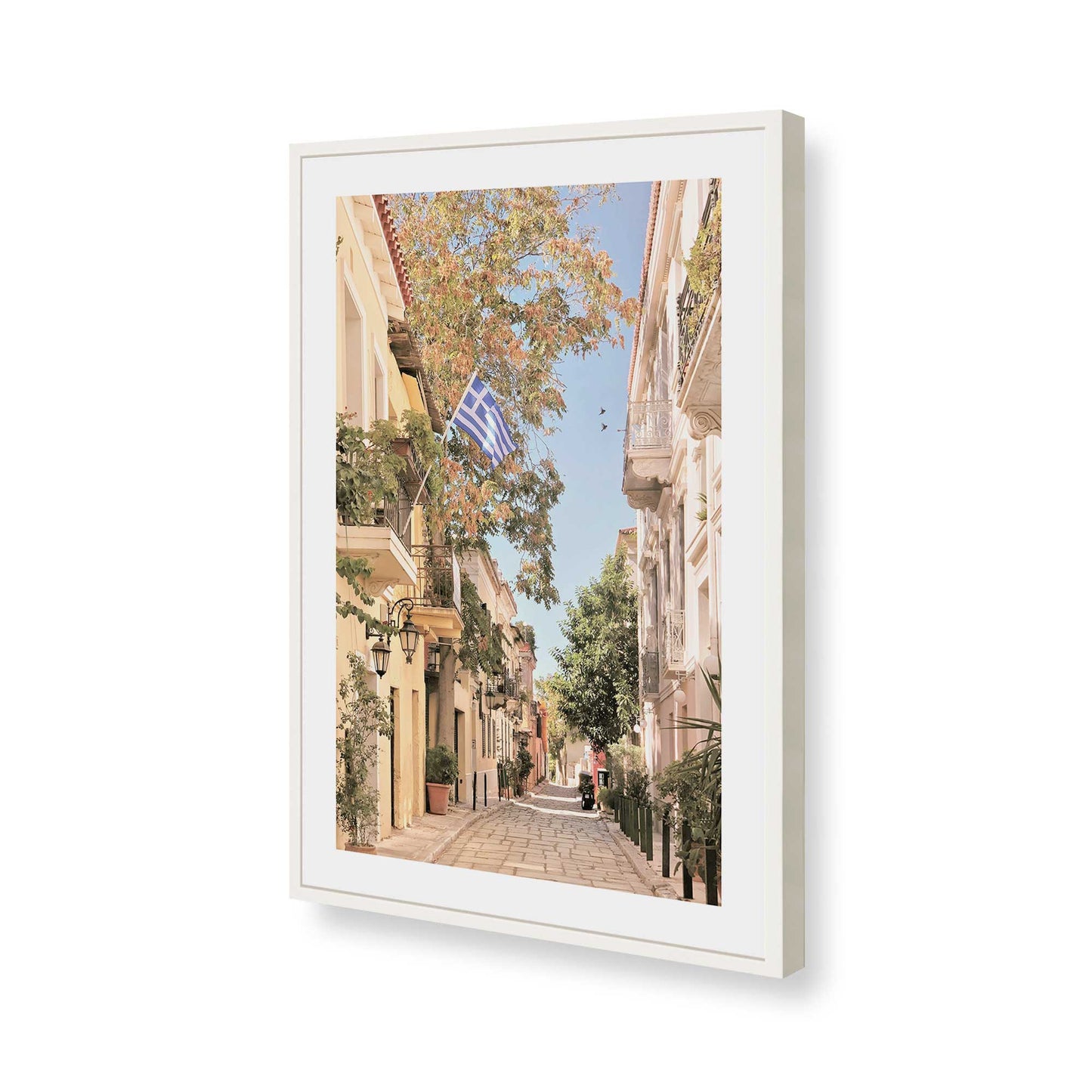[Color:Opaque White], Picture of art in a Opaque White frame of the corner