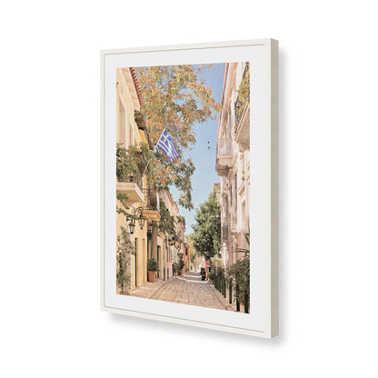 [Color:Opaque White], Picture of art in a Opaque White frame of the corner