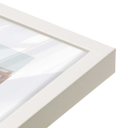 [Color:Opaque White], Picture of art in a Opaque White frame at an angle