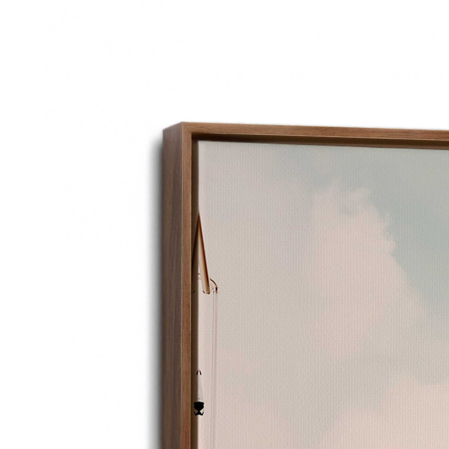 [Color:Walnut], Picture of art in a Walnut frame at an angle