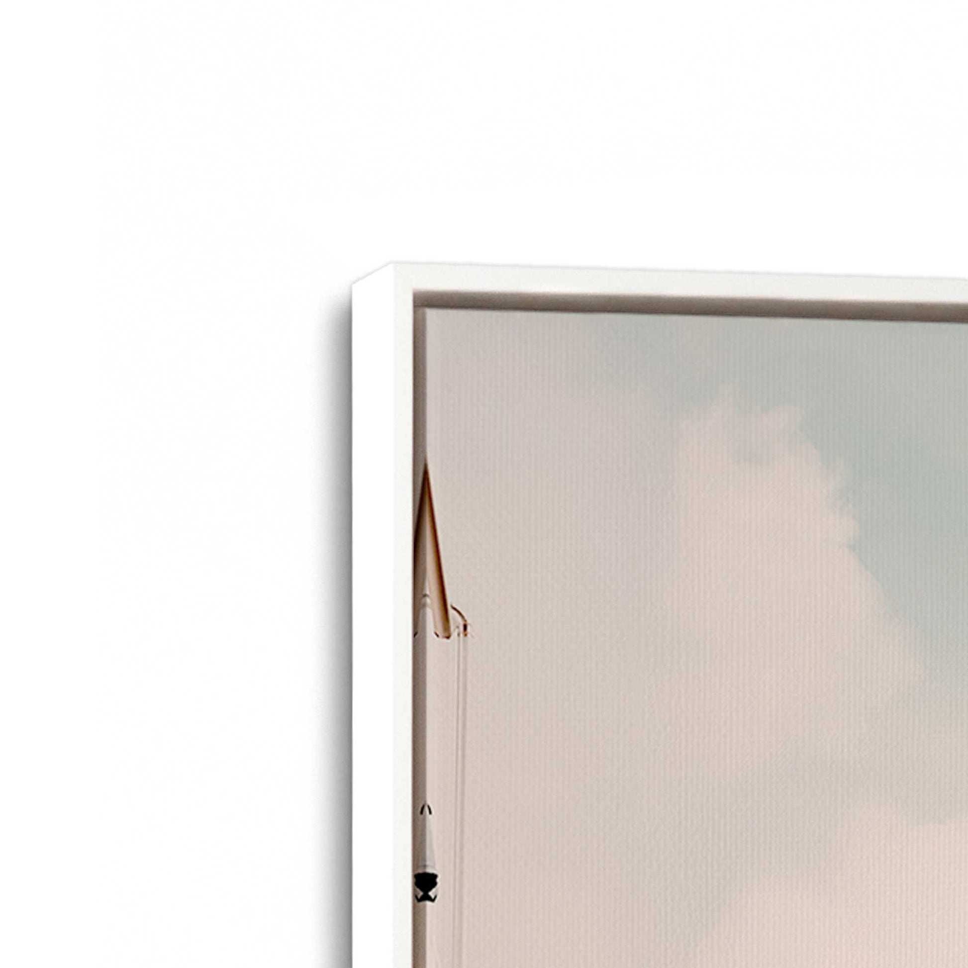 [Color:Opaque White], Picture of art in a White frame at an angle