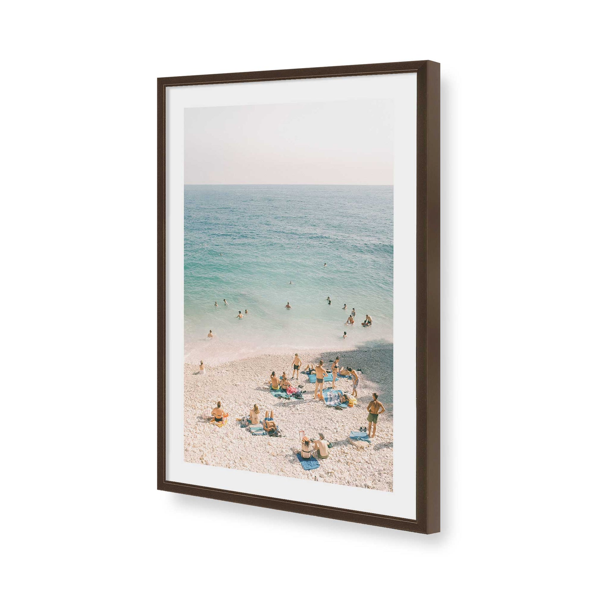 [Color:Brown], Picture of art in a Brown frame of the corner