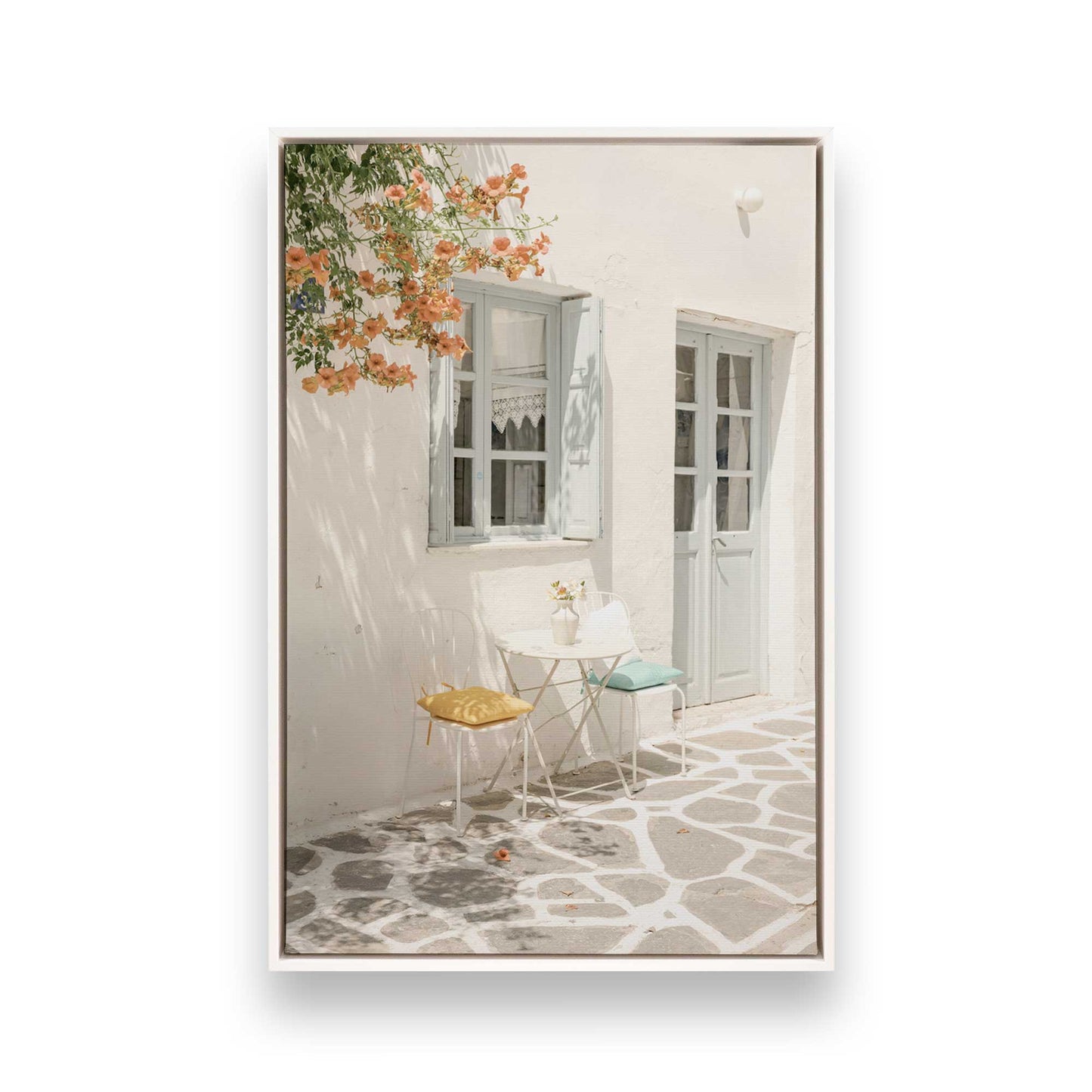 [Color:Opaque White], Picture of art in a White frame
