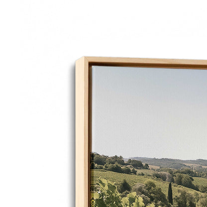 [Color:American Maple], Picture of art in a American Maple frame at an angle