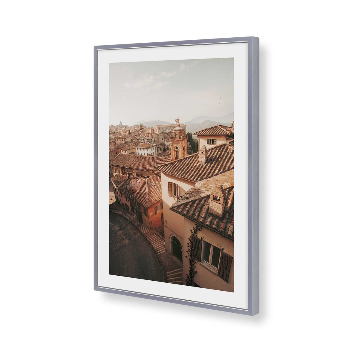 [Color:Polished Chrome], Picture of art in a Polished Chrome frame of the corner