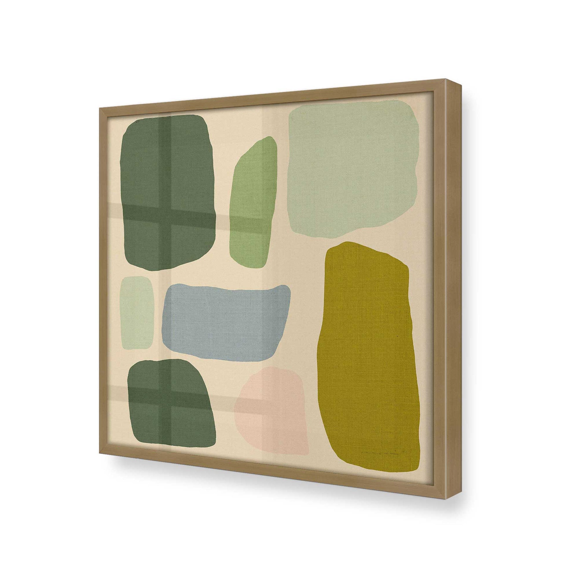 [Color:Brushed Gold], Picture of art in a Brushed Gold frame at an angle