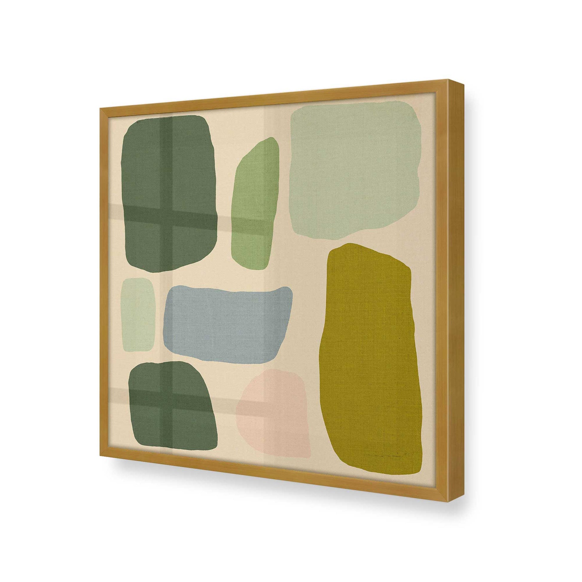 [Color:Polished Gold], Picture of art in a Polished Gold frame at an angle