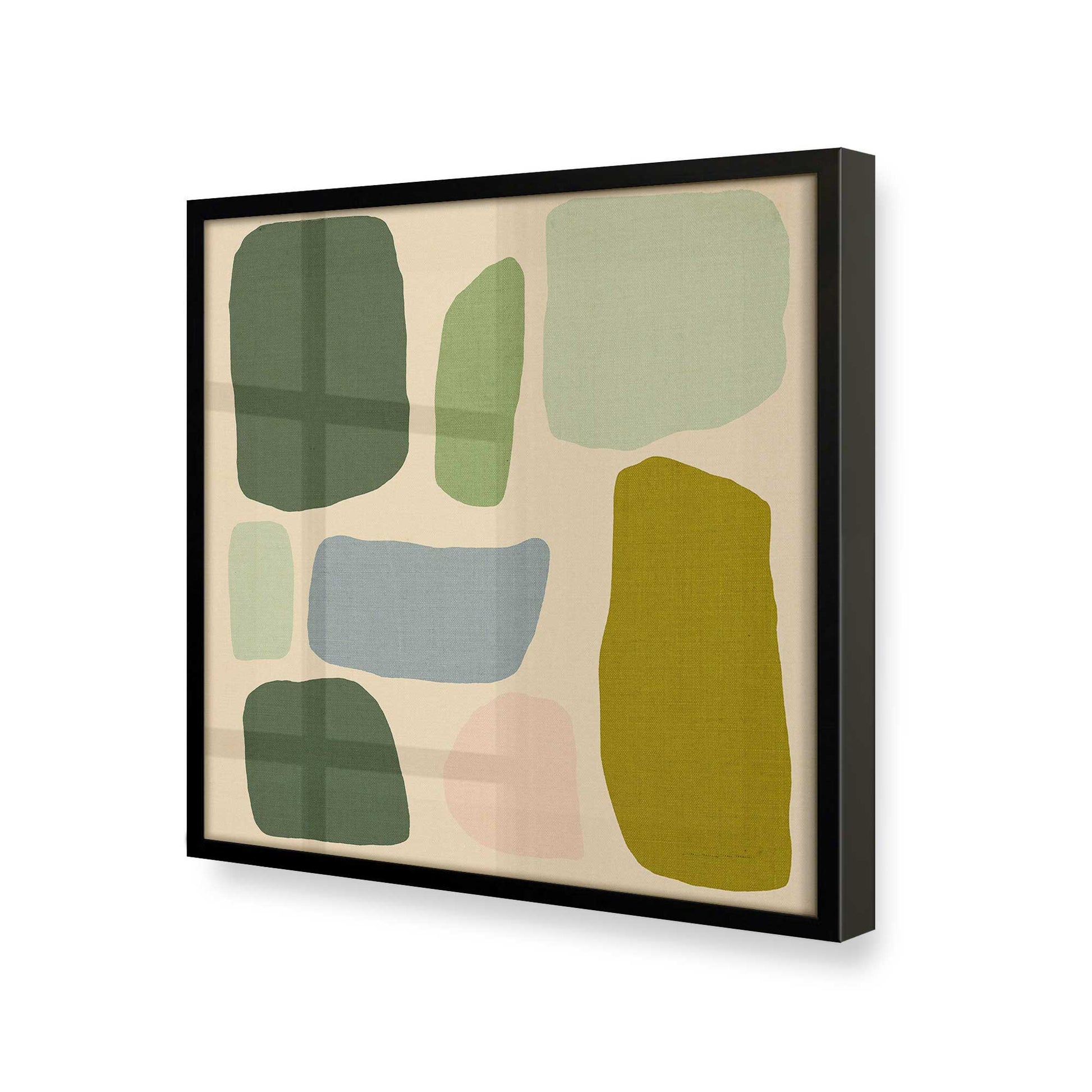 [Color:Satin Black], Picture of art in a Satin Black frame at an angle