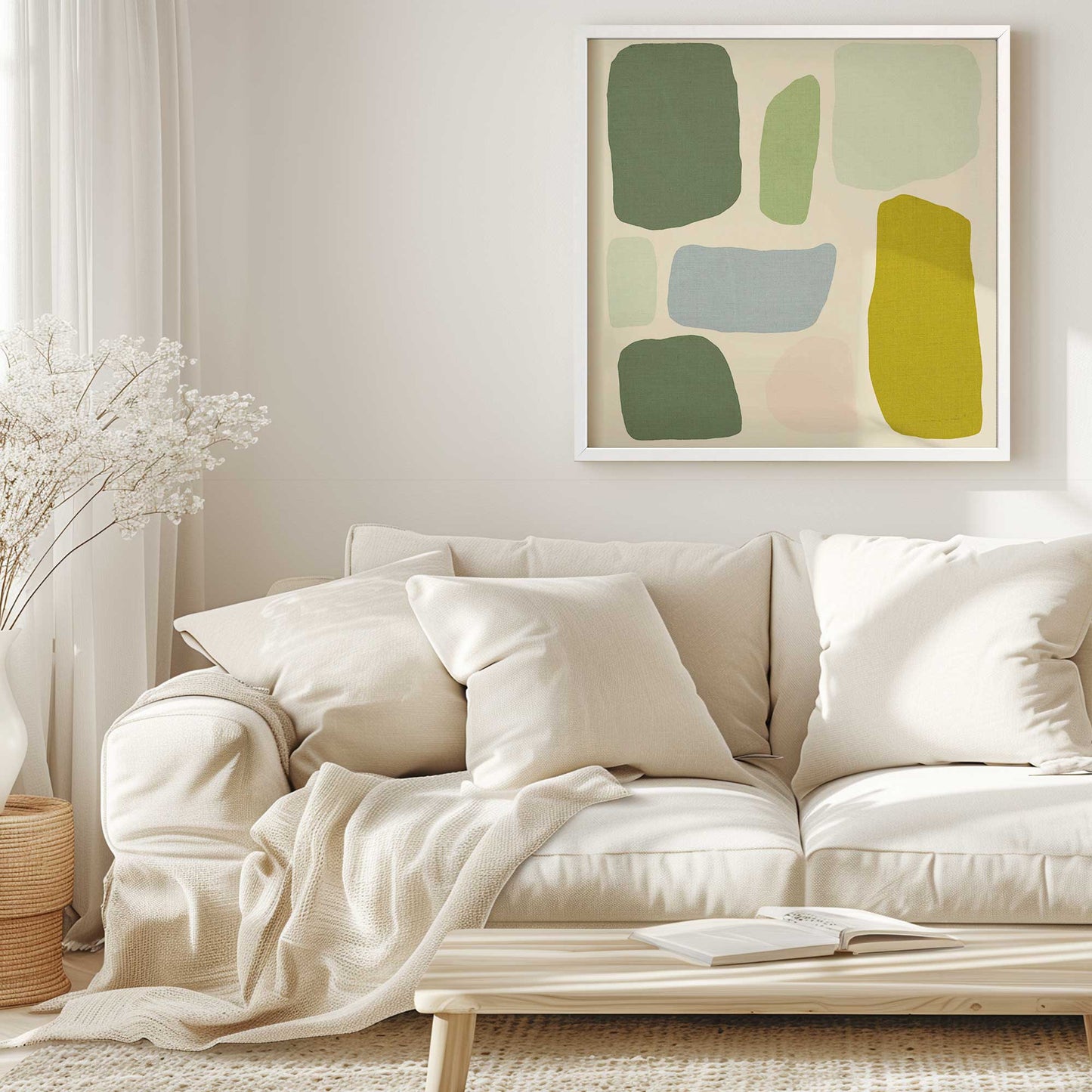 Green Pop Blocks Art Print