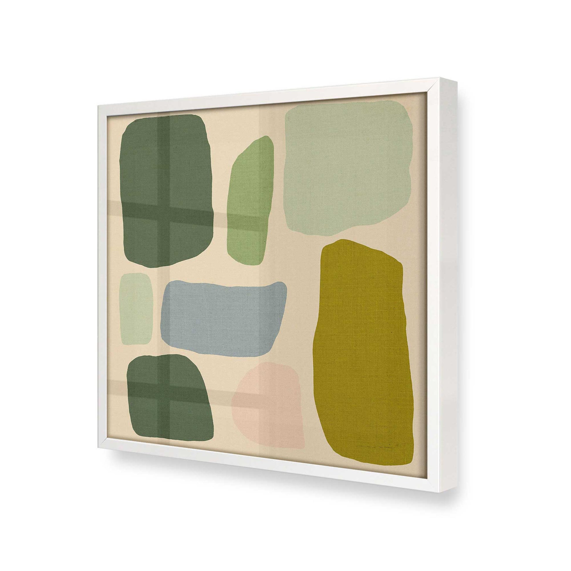 [Color:Opaque White], Picture of art in a Opaque White frame at an angle
