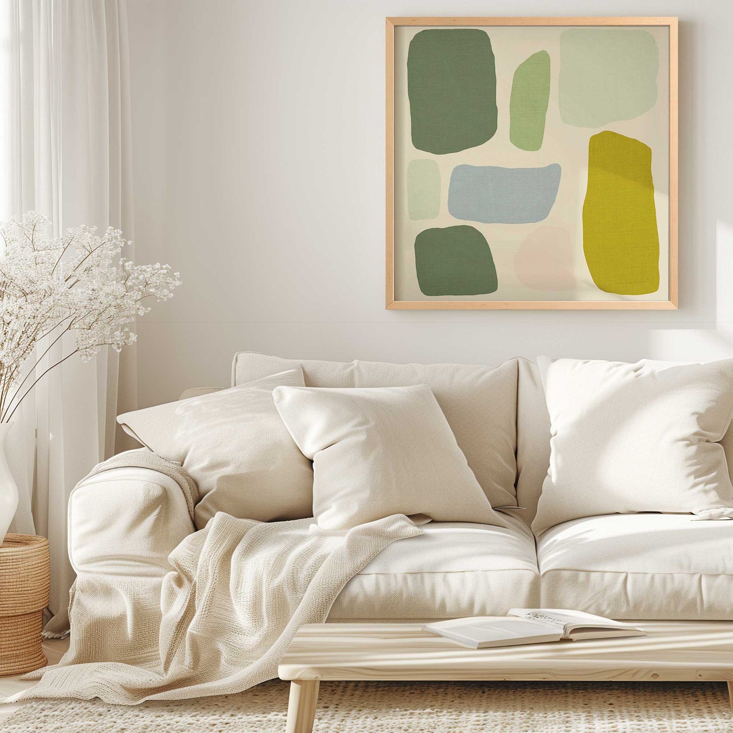 Green Pop Blocks Art Print