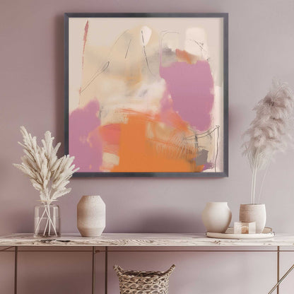 Pink and Orange Pulse II Art Print