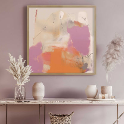 Pink and Orange Pulse II Art Print