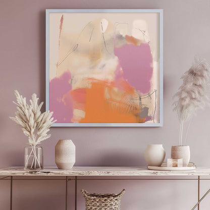Pink and Orange Pulse II Art Print