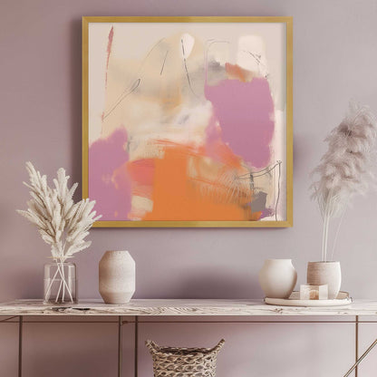 Pink and Orange Pulse II Art Print