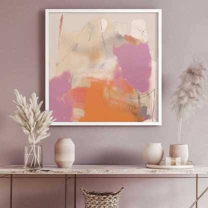 Pink and Orange Pulse II Art Print
