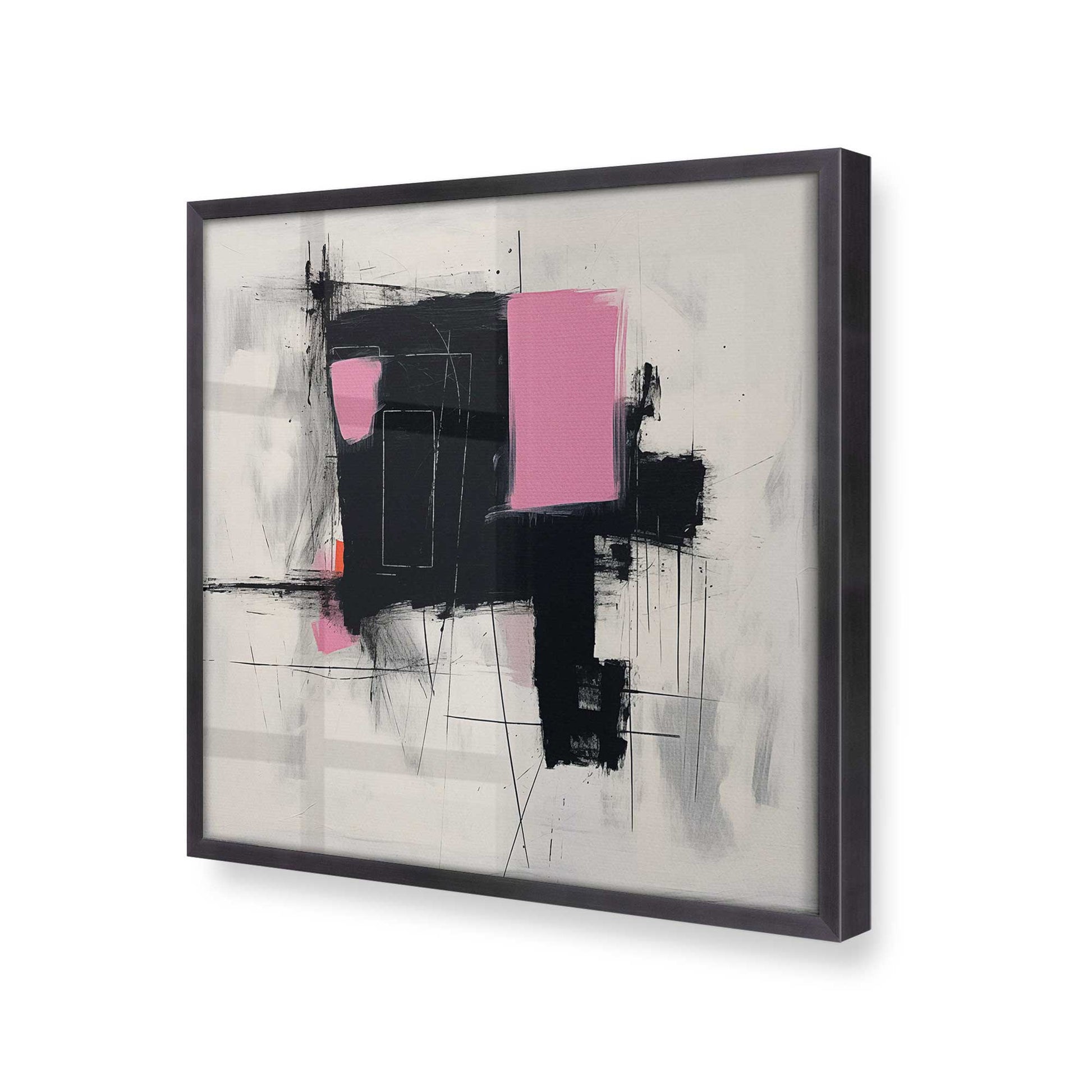 [Color:Weathered Zinc], Picture of art in a Weathered Zinc frame at an angle