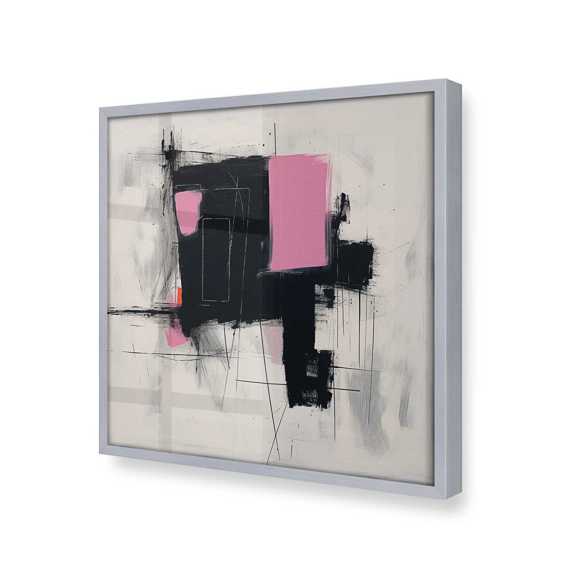[Color:Polished Chrome], Picture of art in a Polished Chrome frame at an angle