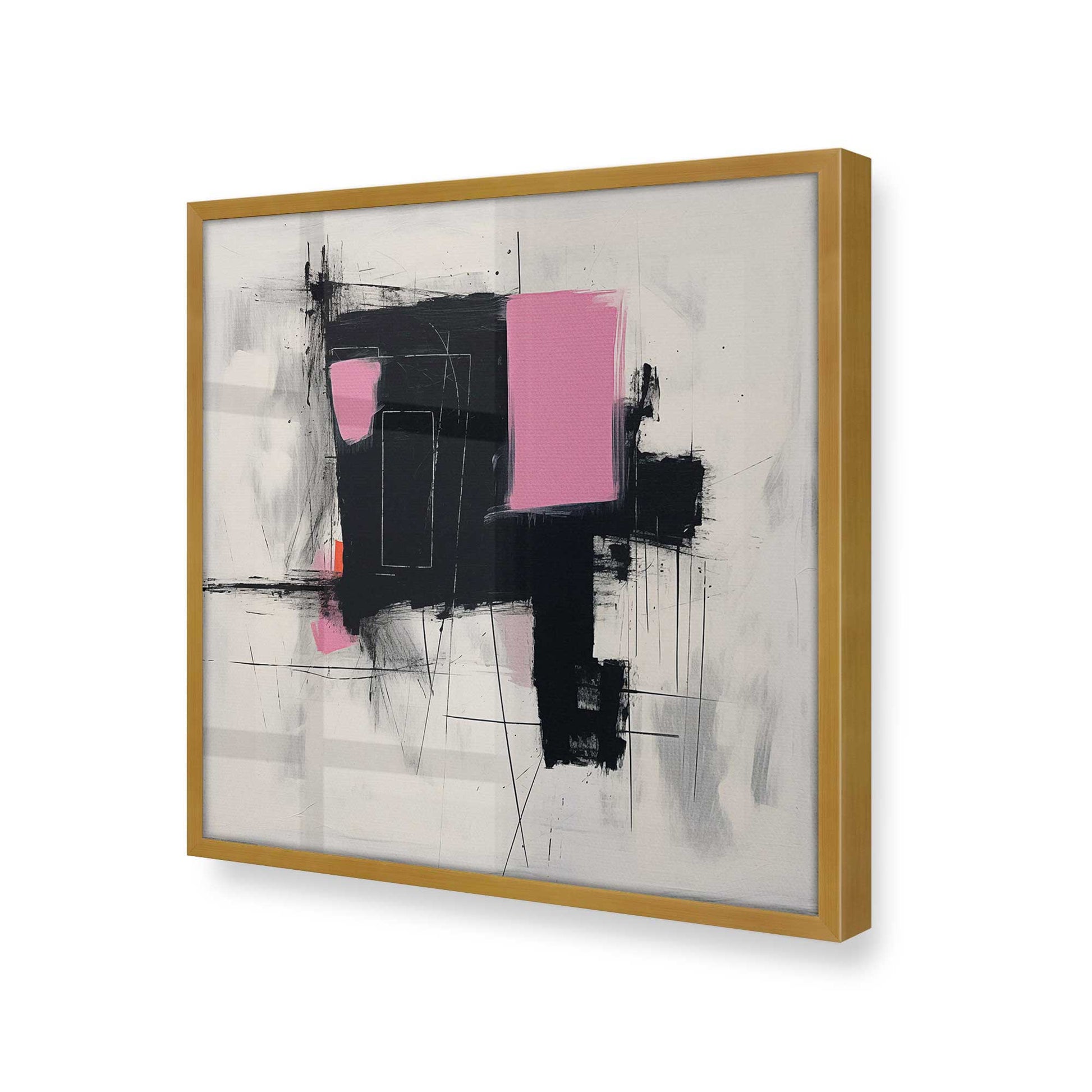 [Color:Polished Gold], Picture of art in a Polished Gold frame at an angle