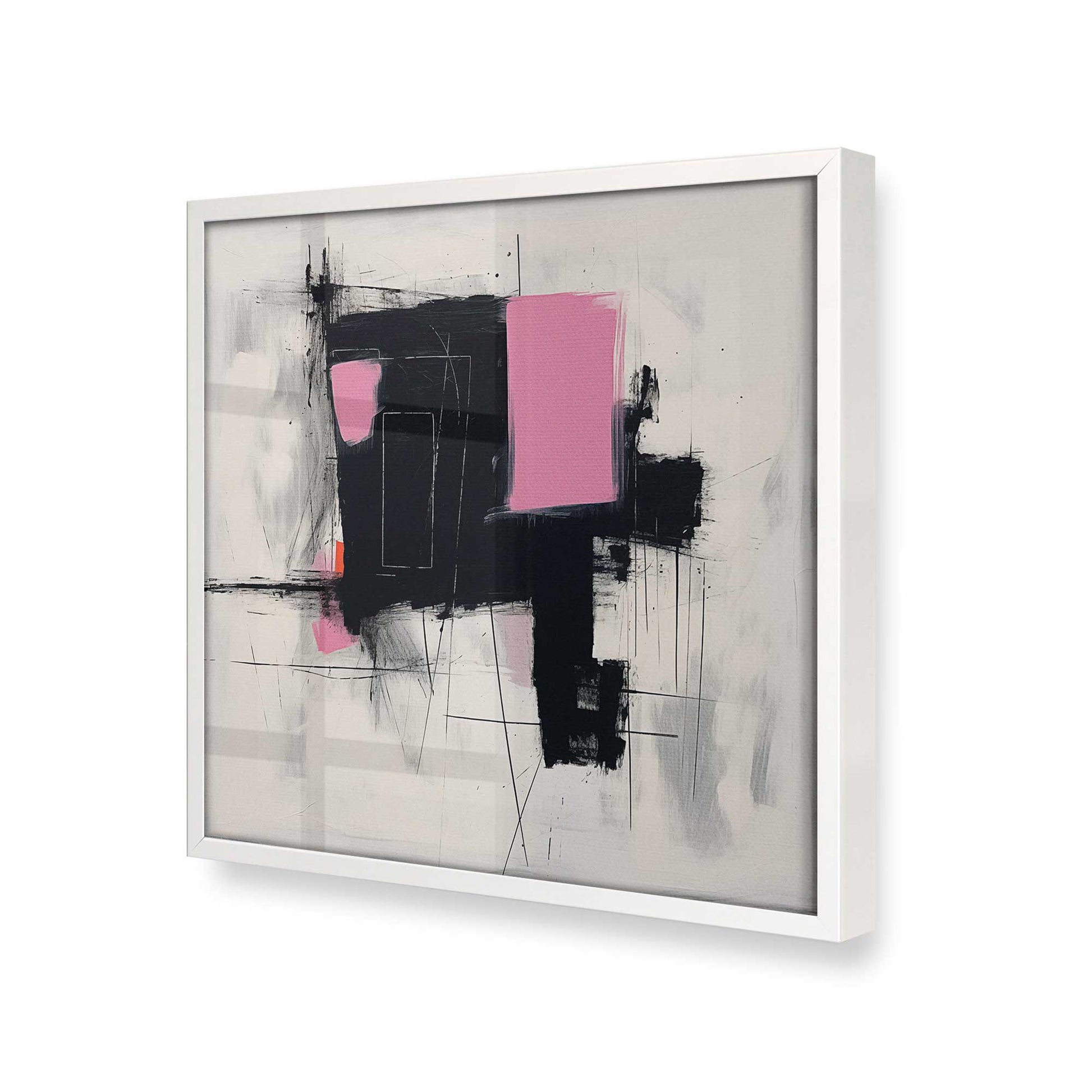 [Color:Opaque White], Picture of art in a Opaque White frame at an angle
