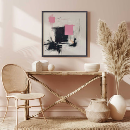 Pink and Black Energy II Art Print