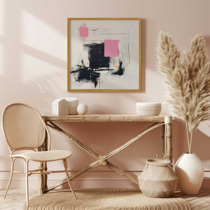 Pink and Black Energy II Art Print