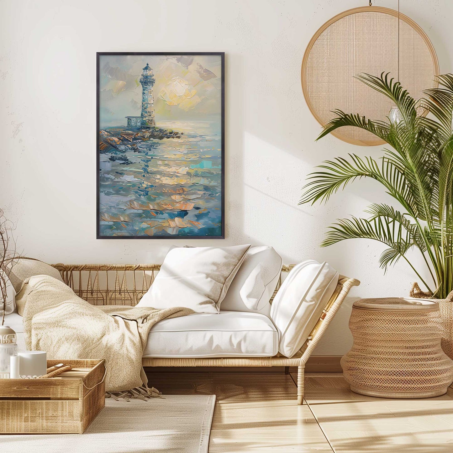 Lighthouse at Dusk Art Print