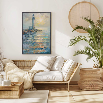 Lighthouse at Dusk Art Print