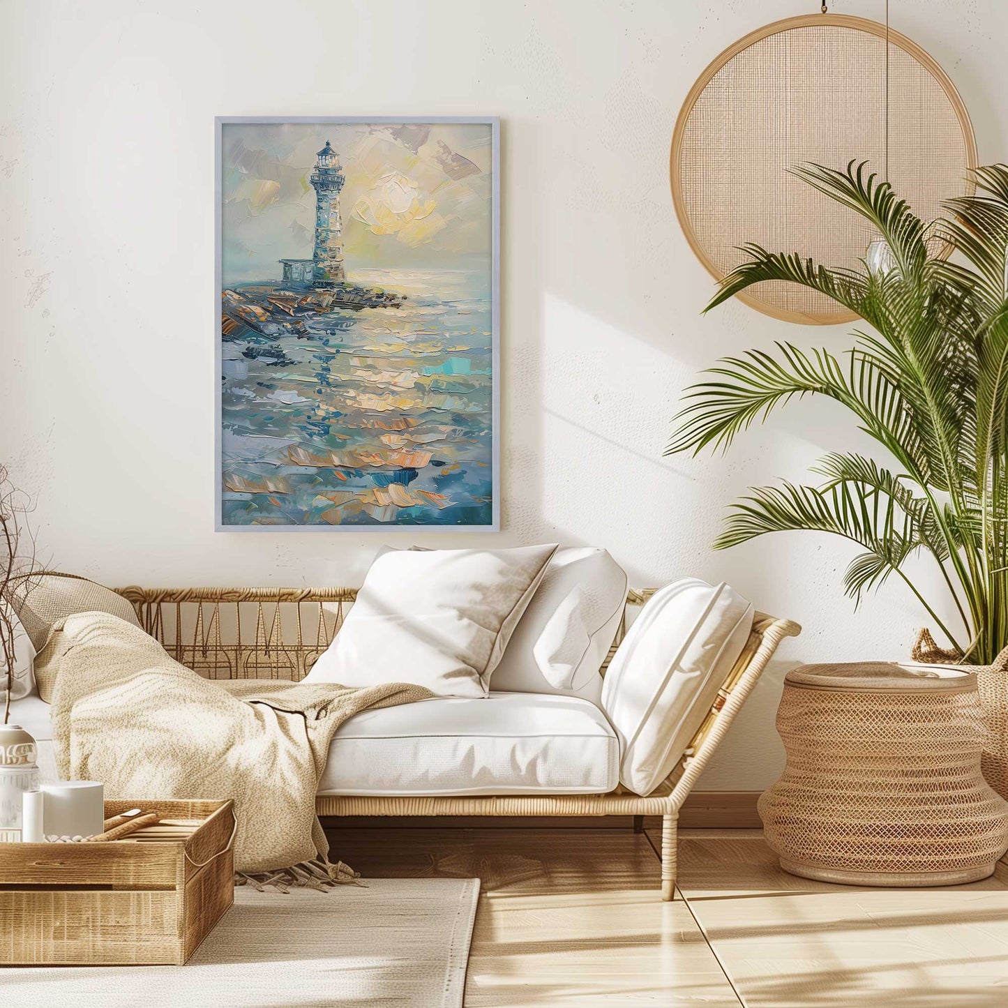 Lighthouse at Dusk Art Print