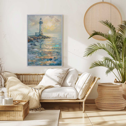 Lighthouse at Dusk Art Print