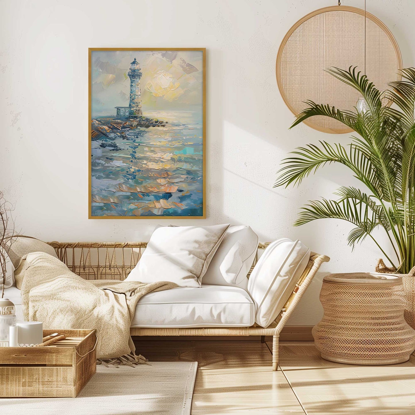 Lighthouse at Dusk Art Print