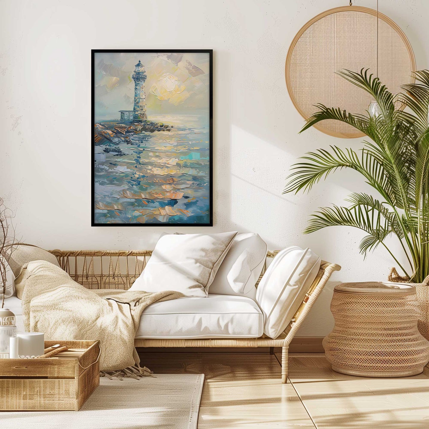 Lighthouse at Dusk Art Print