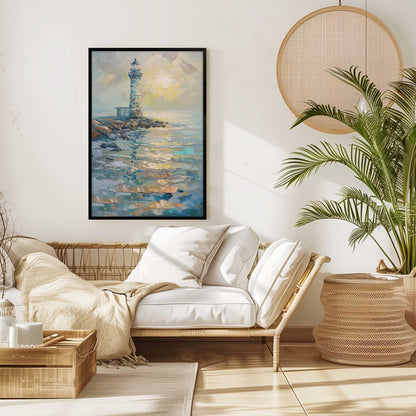 Lighthouse at Dusk Art Print