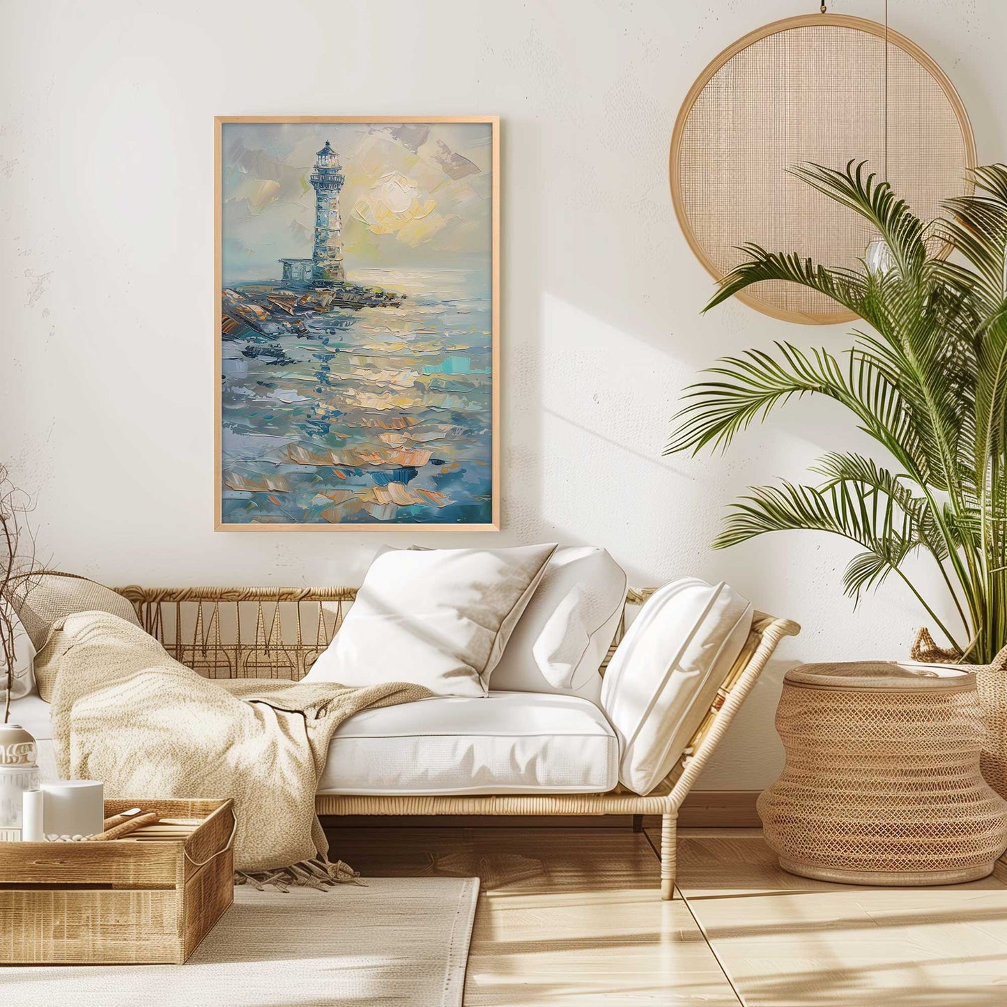 Lighthouse at Dusk Art Print