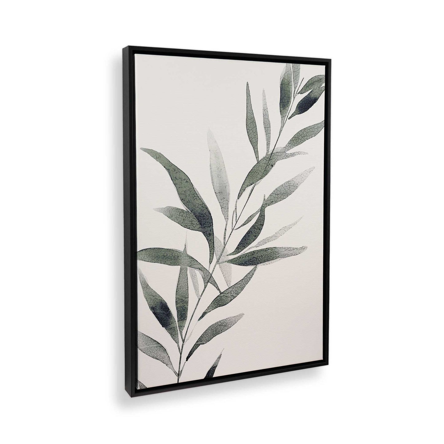 [Color:Satin Black], Picture of art in a Satin Black frame at an angle