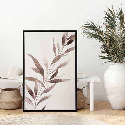 Soft Blush Leaves I Canvas Print