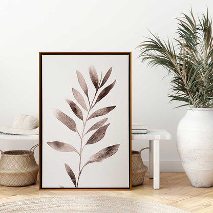 Soft Blush Leaves II Canvas Print