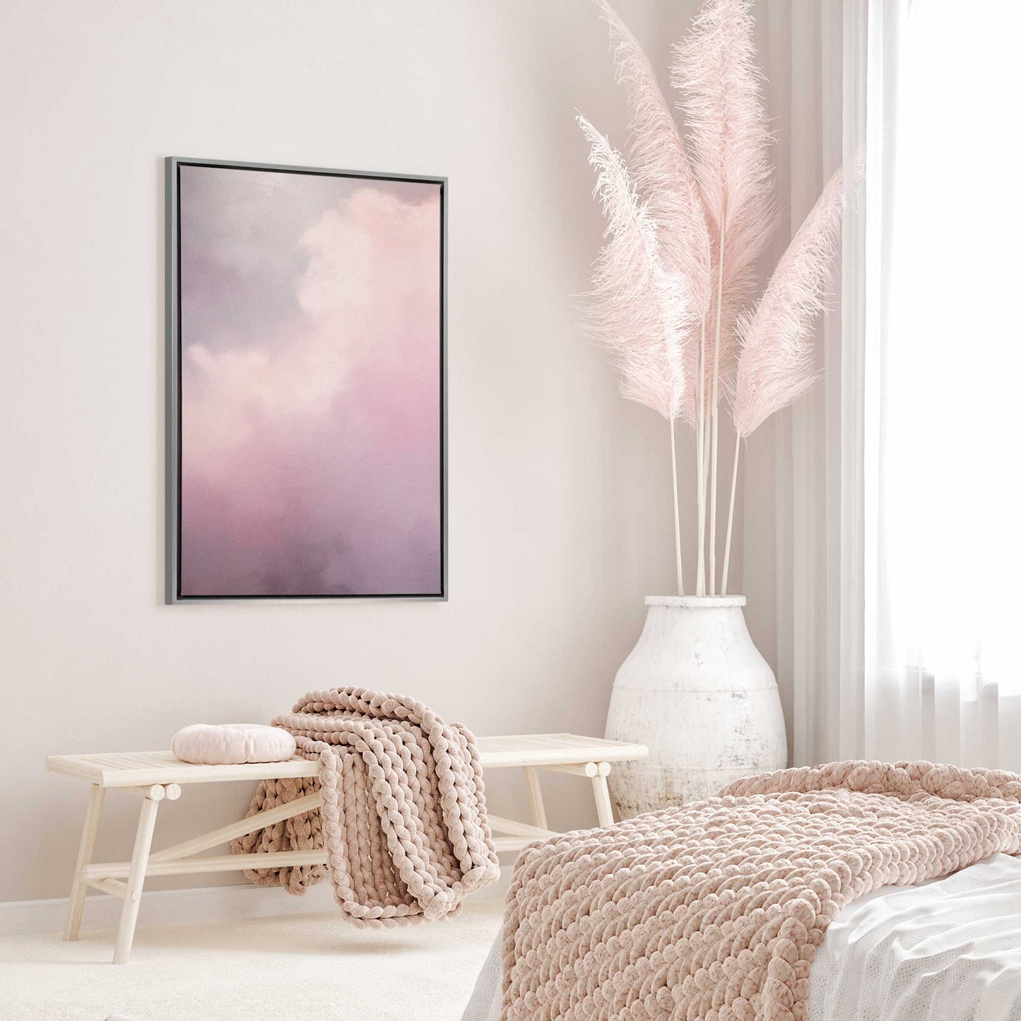 Soft Pink Clouds I Canvas Print