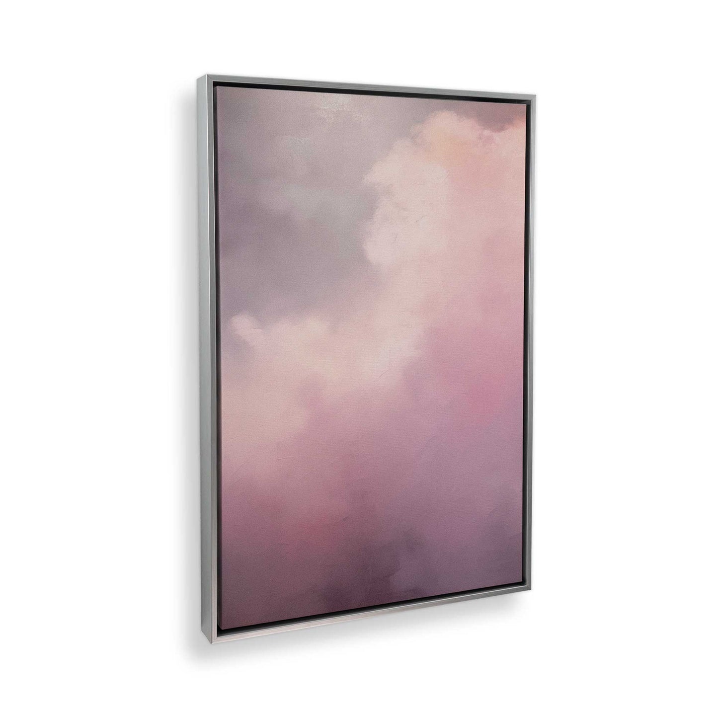 [Color:Polished Chrome], Picture of art in a Polished Chrome frame at an angle