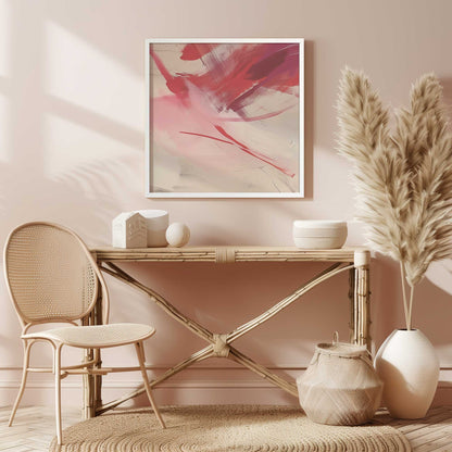 Bold Pink and Red Abstract II Art Print