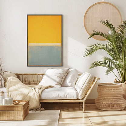 Yellow and Blue Abstract Blocks Art Print