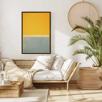 Yellow and Blue Abstract Blocks Art Print