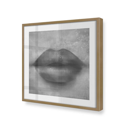 [Color:Brushed Gold], Picture of art in a Brushed Gold frame at an angle
