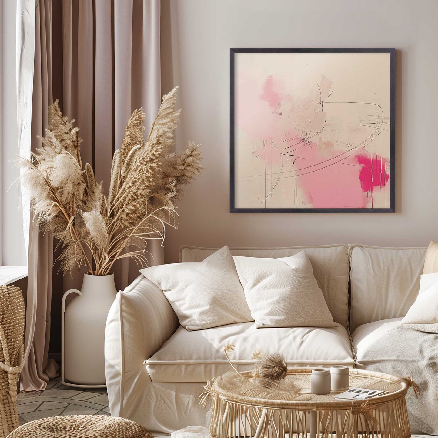 Pink Noise Abstract II Art Print