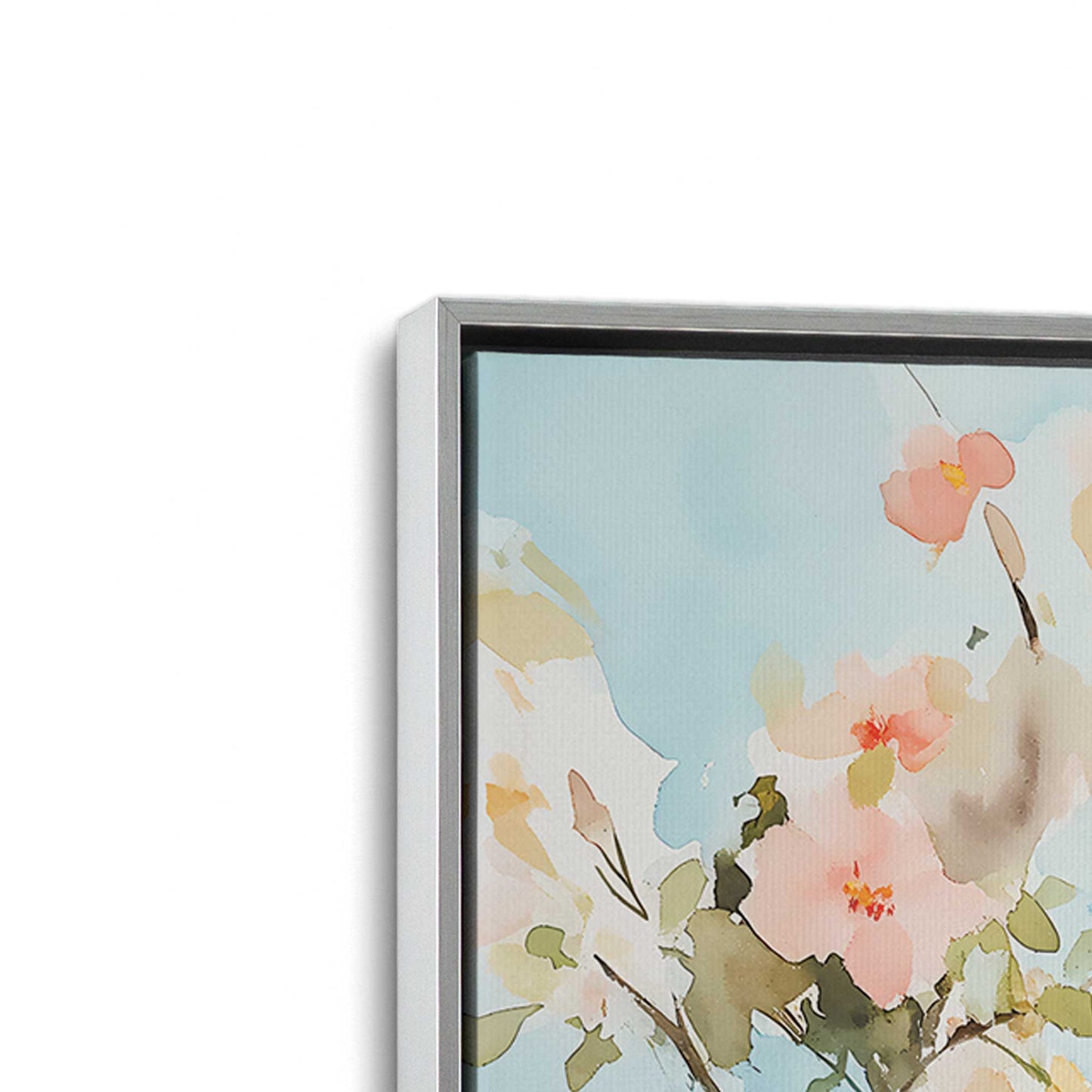 [Color:Polished Chrome], Picture of art in a Polished Chrome frame at an angle