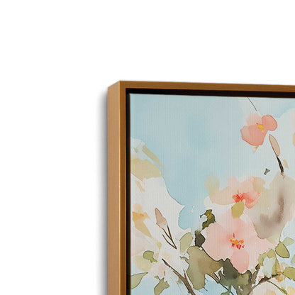 [Color:Polished Gold], Picture of art in a Polished Gold frame at an angle