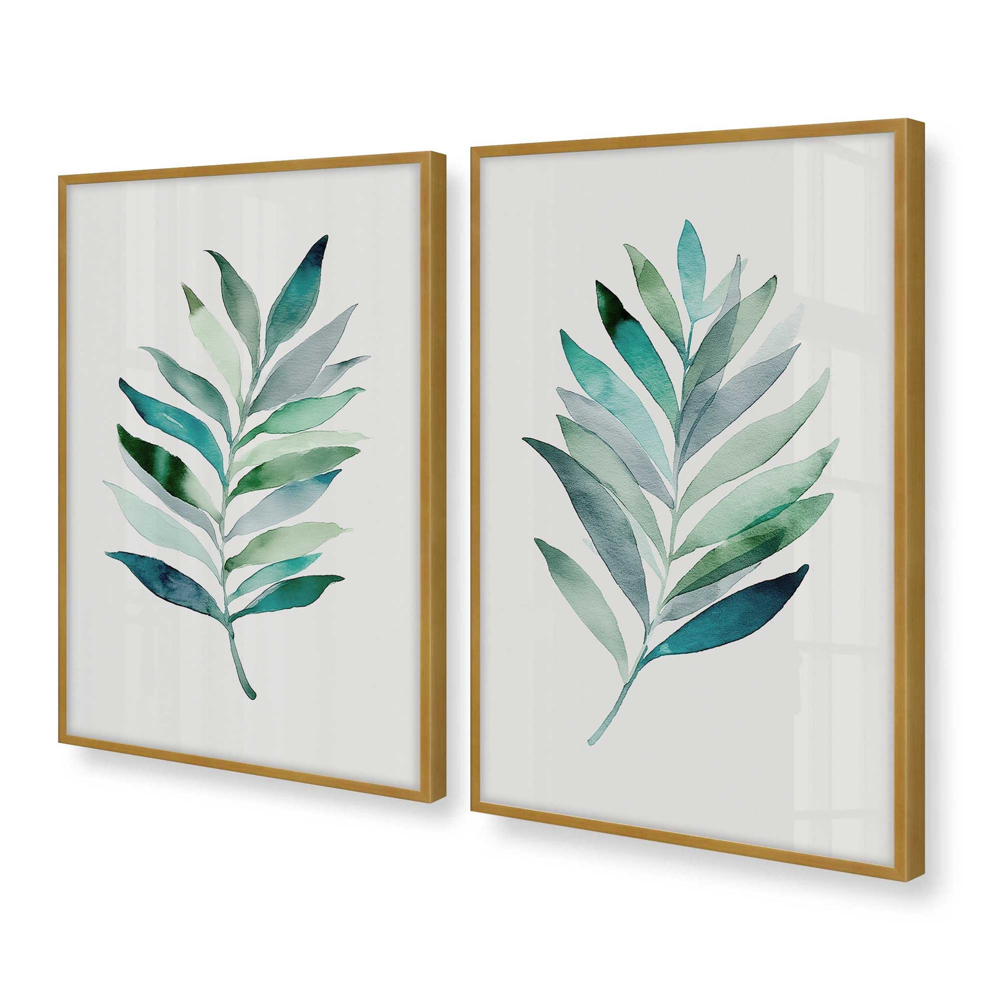 [Color:Polished Gold], Picture of art in a Polished Gold frame at an angle