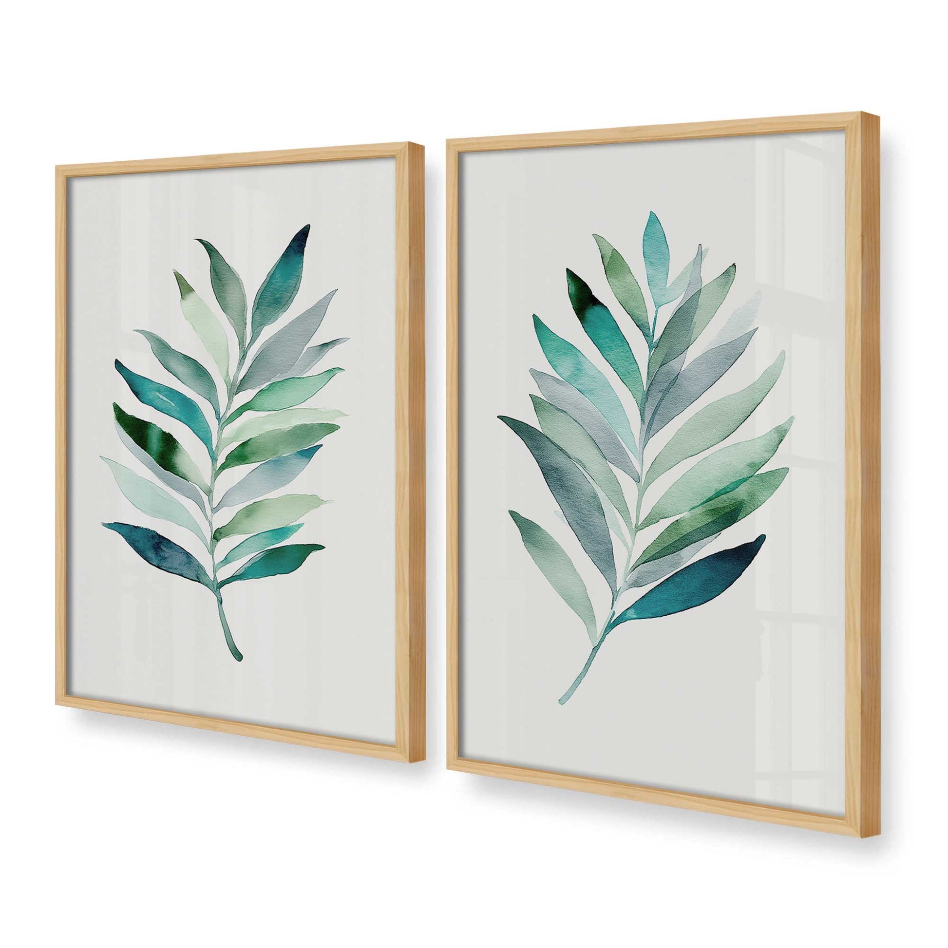 [Color:American Maple], Picture of art in a American Maple frame at an angle